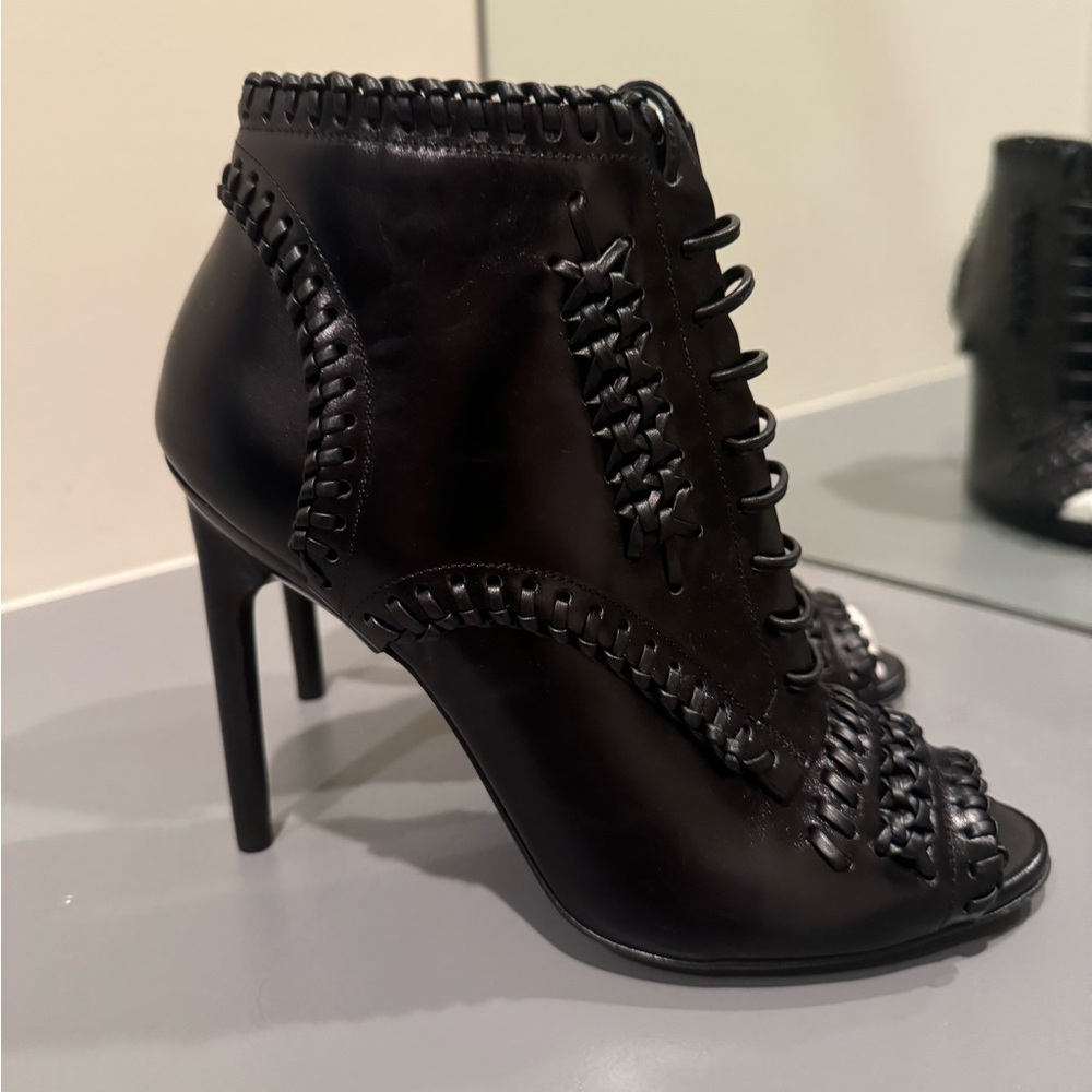Jason Wu lace up black high heels